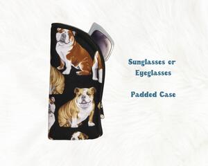 English Bulldog, Sunglasses Case, Reader Glasses Case, Bully Mom Gift